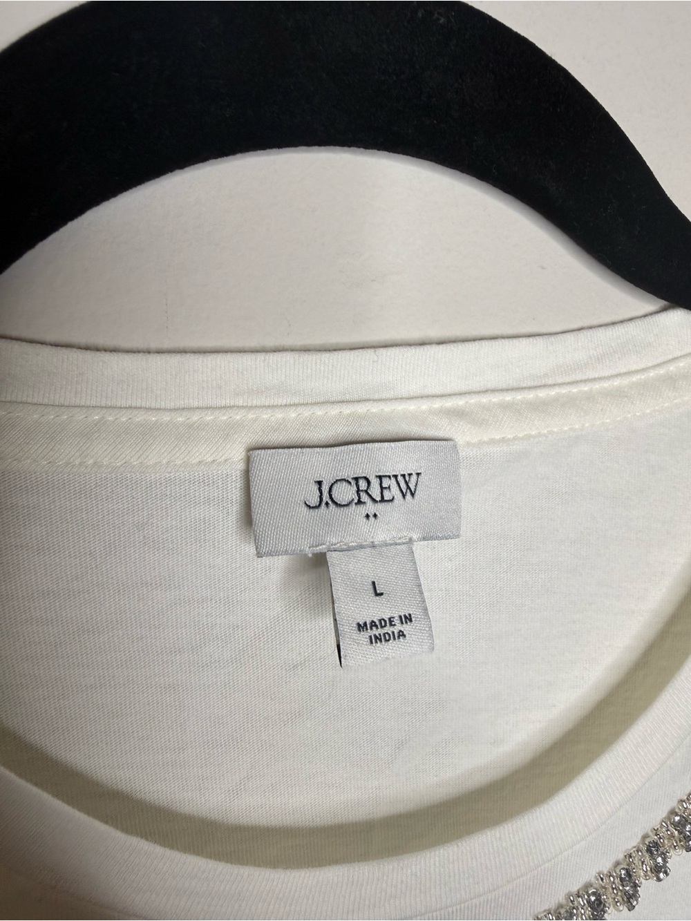 J. Crew Embellished Bow-Accent Short Sleeve Top in White - Picture 5 of 6